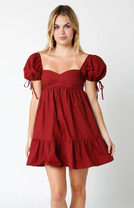 Jessie Berry Babydoll Mini Dress