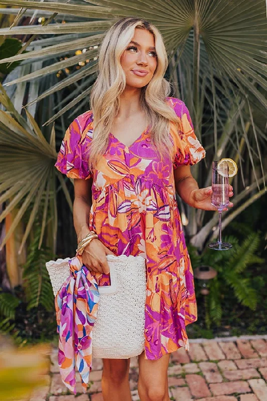 St. Barts Brunch Floral Mini Dress