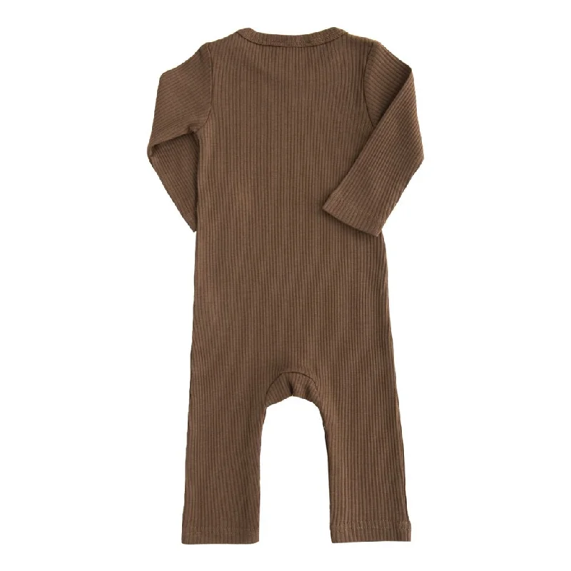 Brown Mocha LS Modal Romper