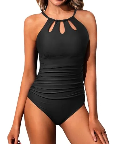 Women One Piece Swimsuit Tummy Control High Neck Bathing Suit Slimming Swimsuit